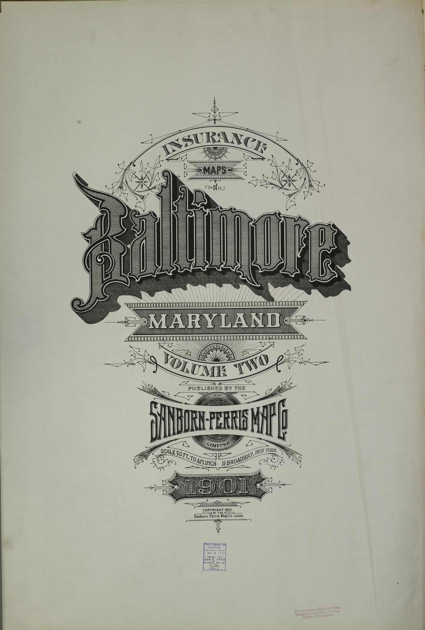 Sanborn Fire Insurance Map from Baltimore, Independent Cities, Maryland. (1901) – Historic Sanborn Fire Insurance Map Print