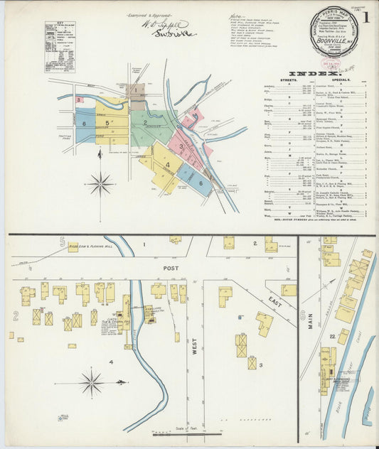 Sanborn Fire Insurance Map from Boonville, Oneida County, New York (1895), Sheet #0001 - Complete Map Set gallery image, historic Sanborn map, vintage wall art, New York New York