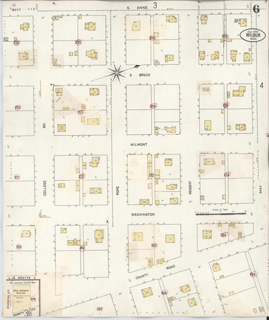 Sanborn Fire Insurance Map from Wilbur, Lincoln County, Washington (1930), Sheet #0006 - Historic Sanborn Fire Insurance Map Print, vintage old map wall art, antique decor, genealogy gift, Washington Washington map