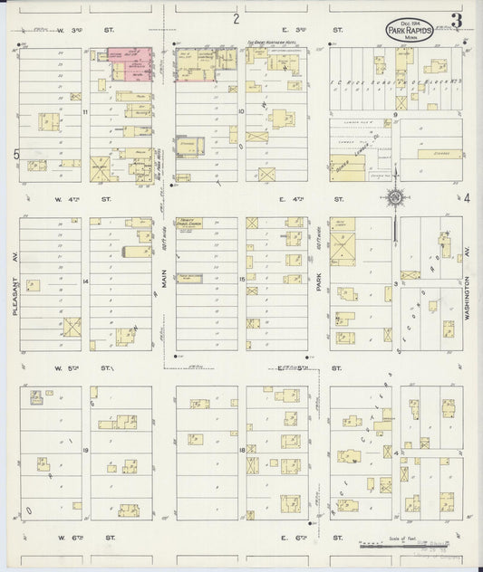 Sanborn Fire Insurance Map from Park Rapids, Hubbard County, Minnesota (1914), Sheet #0003 - Historic Sanborn Fire Insurance Map Print, vintage old map wall art, antique decor, genealogy gift, Minnesota Minnesota map