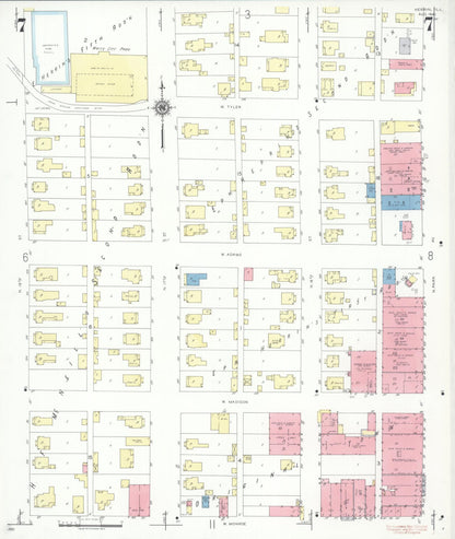 Sanborn Fire Insurance Map from Herrin, Williamson County, Illinois (1941), Sheet #0007 - Complete Map Set gallery image, historic Sanborn map, vintage wall art, Illinois Illinois