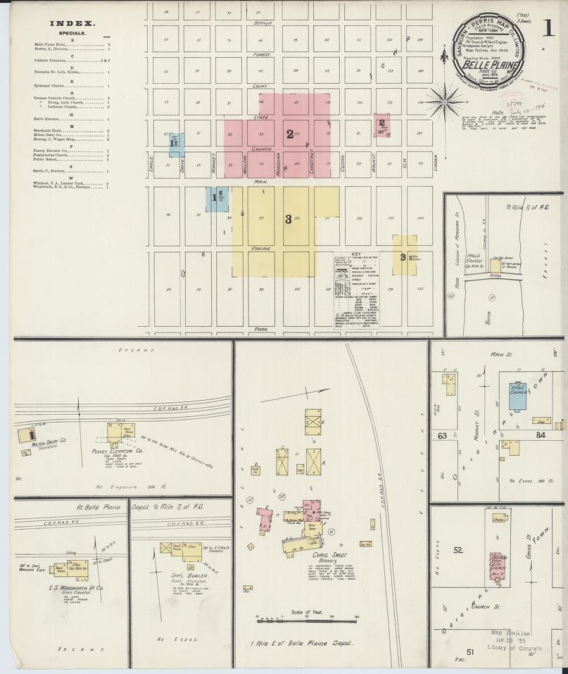 Sanborn Fire Insurance Map from Belle Plaine, Scott County, Minnesota. (1894) – Map View