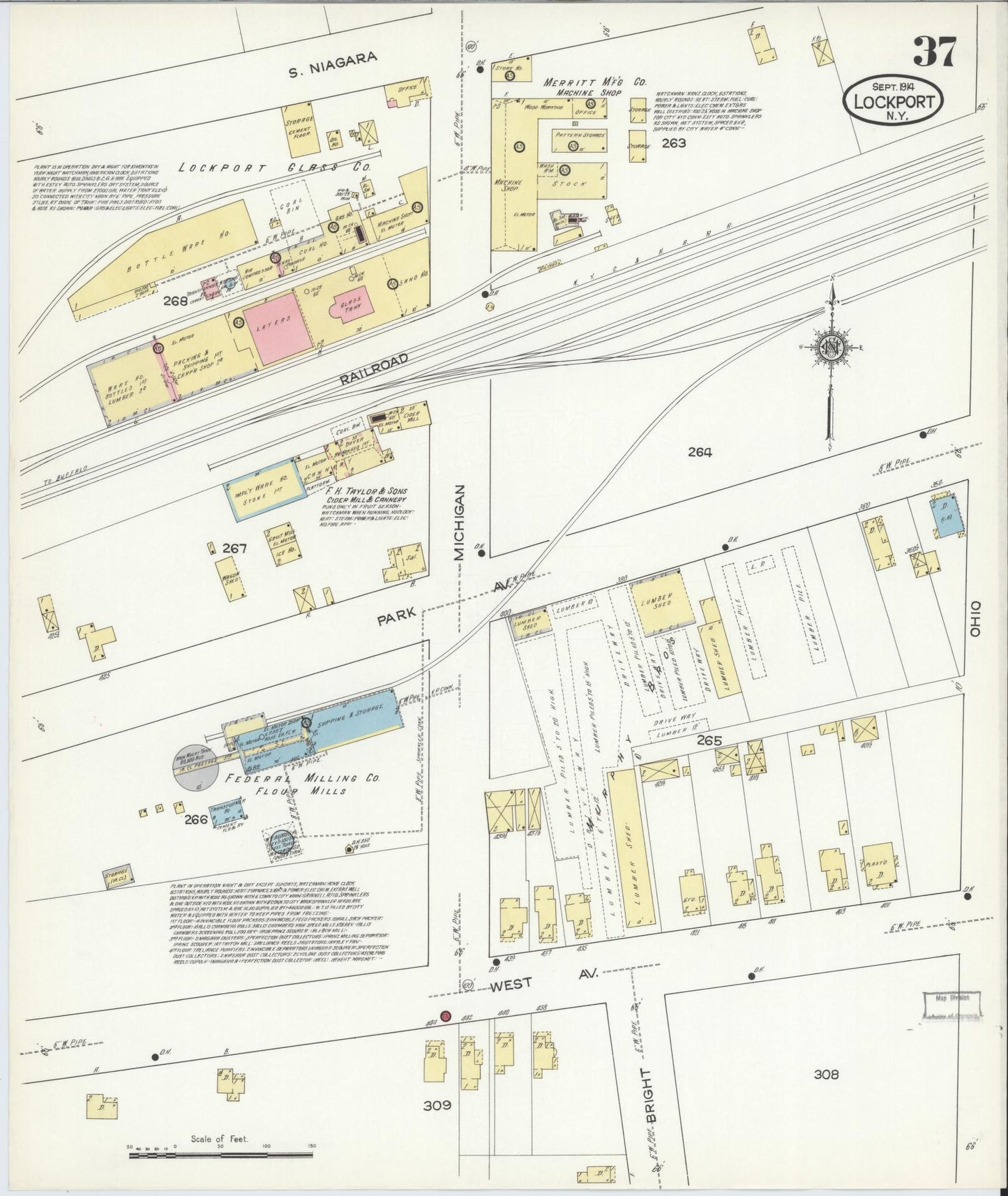 Sanborn Fire Insurance Map from Lockport, Niagara County, New York (1914), Sheet #0037 - Complete Map Set gallery image, historic Sanborn map, vintage wall art, New York New York
