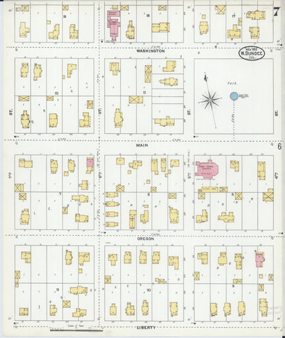 Sanborn Fire Insurance Map from Dundee, Kane County, Illinois (1905), Sheet #0007 - Historic Sanborn Fire Insurance Map Print, vintage old map wall art, antique decor, genealogy gift, Illinois Illinois map