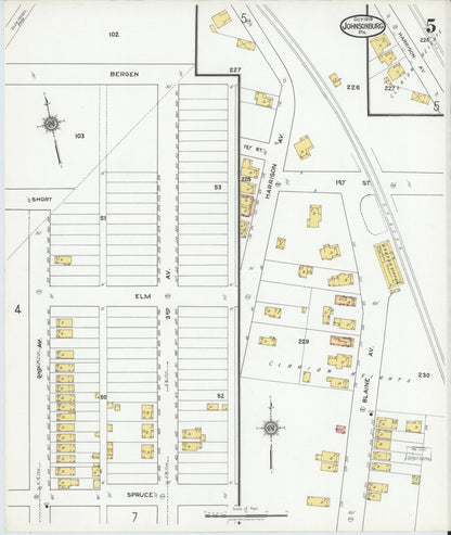 Sanborn Fire Insurance Map from Johnsonburg, Elk County, Pennsylvania (1919), Sheet #0005 - Complete Map Set gallery image, historic Sanborn map, vintage wall art, Pennsylvania Pennsylvania