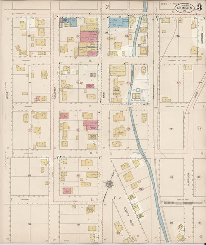 Sanborn Fire Insurance Map from Arlington, Gilliam County, Oregon (1932), Sheet #0003 - Complete Map Set gallery image, historic Sanborn map, vintage wall art, Oregon Oregon