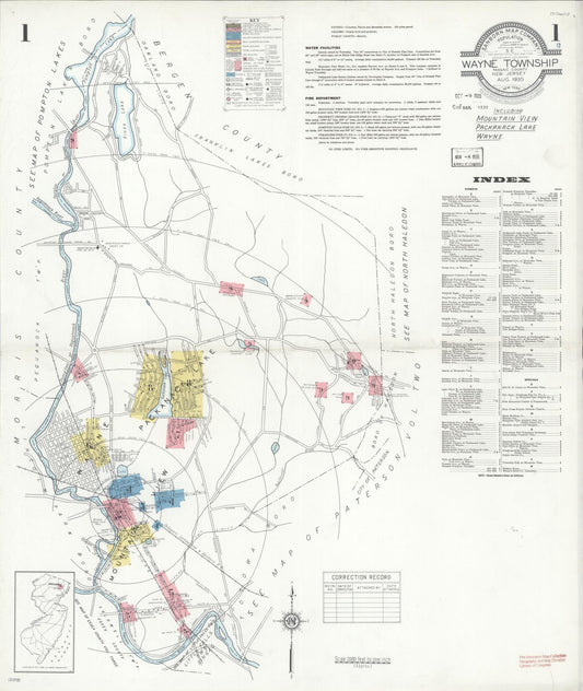 Sanborn Fire Insurance Map from Wayne Twp, Passaic County, New Jersey. (1935) – Historic Sanborn Fire Insurance Map Print