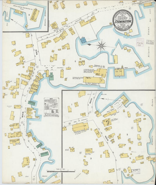 Sanborn Fire Insurance Map from Stonington, Hancock County, Maine (1903), Sheet #0001 - Historic Sanborn Fire Insurance Map Print, vintage old map wall art, antique decor, genealogy gift, Maine Maine map