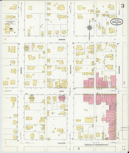 Sanborn Fire Insurance Map from Malden, Dunklin County, Missouri (1911), Sheet #0003 - Complete Map Set gallery image, historic Sanborn map, vintage wall art, Missouri Missouri