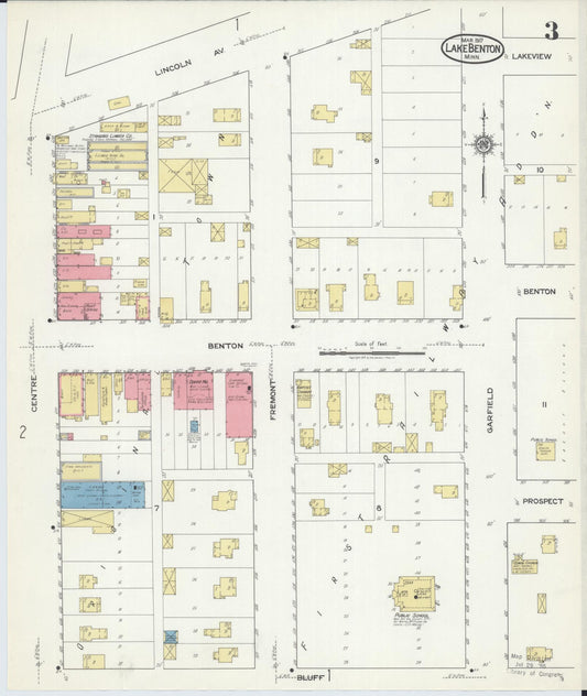 Sanborn Fire Insurance Map from Lake Benton, Lincoln County, Minnesota (1917), Sheet #0003 - Historic Sanborn Fire Insurance Map Print, vintage old map wall art, antique decor, genealogy gift, Minnesota Minnesota map