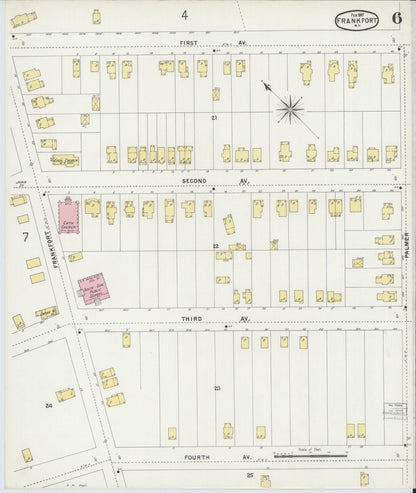 Sanborn Fire Insurance Map from Frankfort, Herkimer County, New York (1897), Sheet #0006 - Complete Map Set gallery image, historic Sanborn map, vintage wall art, New York New York