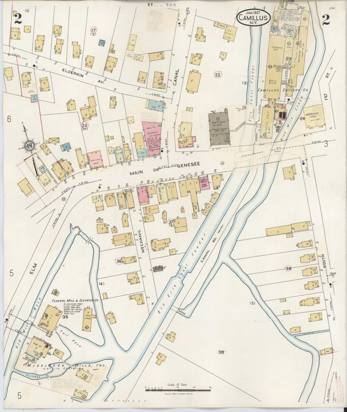 Sanborn Fire Insurance Map from Camillus, Onondaga County, New York (1940), Sheet #0002 - Complete Map Set gallery image, historic Sanborn map, vintage wall art, New York New York