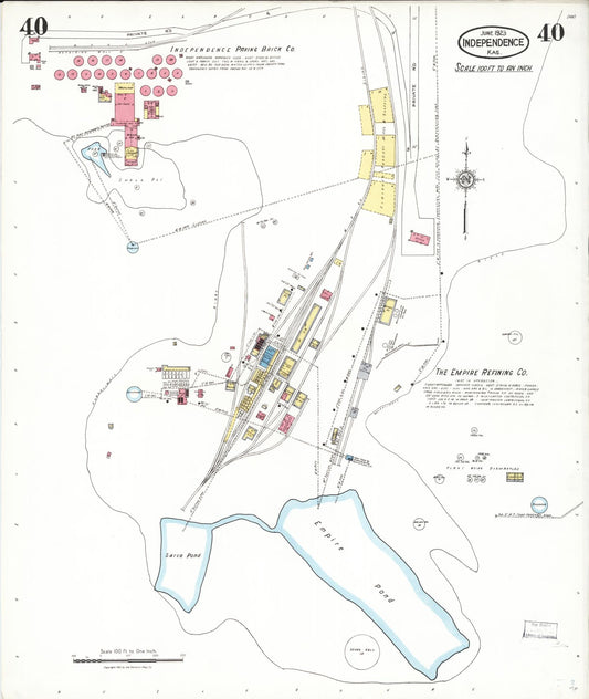 Sanborn Fire Insurance Map from Independence, Montgomery County, Kansas (1923), Sheet #0041 - Historic Sanborn Fire Insurance Map Print, vintage old map wall art, antique decor, genealogy gift, Kansas Kansas map