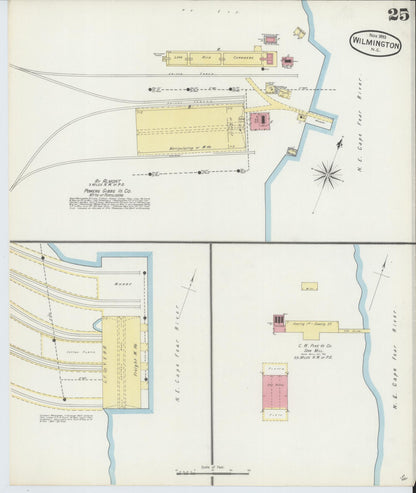 Sanborn Fire Insurance Map from Wilmington, New Hanover County, North Carolina (1893), Sheet #0025 - Complete Map Set gallery image, historic Sanborn map, vintage wall art, North Carolina North Carolina