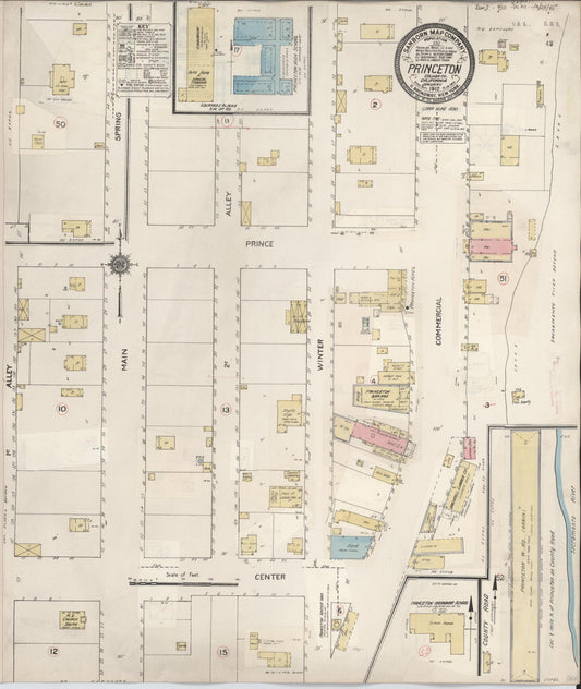 Sanborn Fire Insurance Map from Princeton, Colusa County, California. (1930) – Historic Sanborn Fire Insurance Map Print