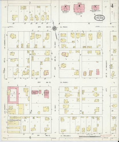 Sanborn Fire Insurance Map from Cresco, Howard County, Iowa (1914), Sheet #0004 - Historic Sanborn Fire Insurance Map Print