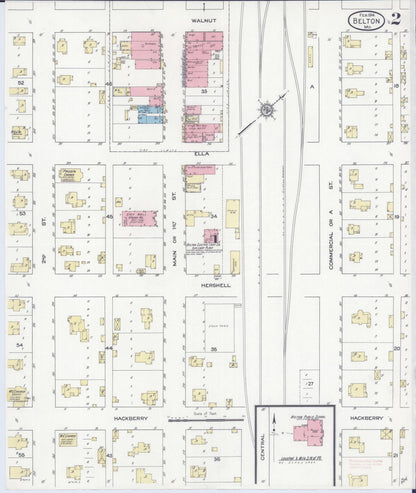 Sanborn Fire Insurance Map from Belton, Cass County, Missouri (1914), Sheet #0002 - Complete Map Set gallery image, historic Sanborn map, vintage wall art, Missouri Missouri