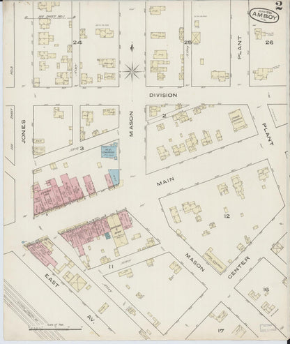 Sanborn Fire Insurance Map from Amboy, Lee County, Illinois (1885), Sheet #0002 - Complete Map Set gallery image, historic Sanborn map, vintage wall art, Illinois Illinois