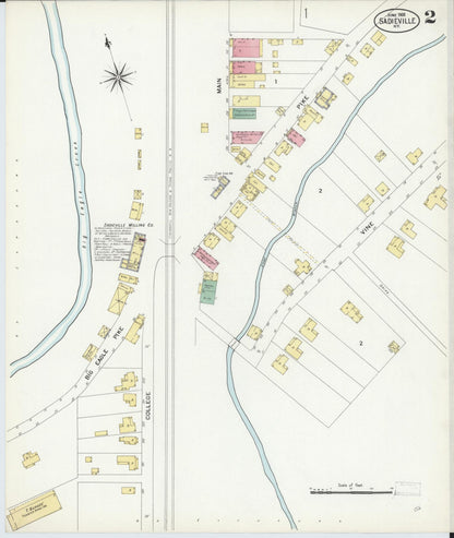 Sanborn Fire Insurance Map from Sadieville, Scott County, Kentucky (1908), Sheet #0002 - Complete Map Set gallery image, historic Sanborn map, vintage wall art, Kentucky Kentucky