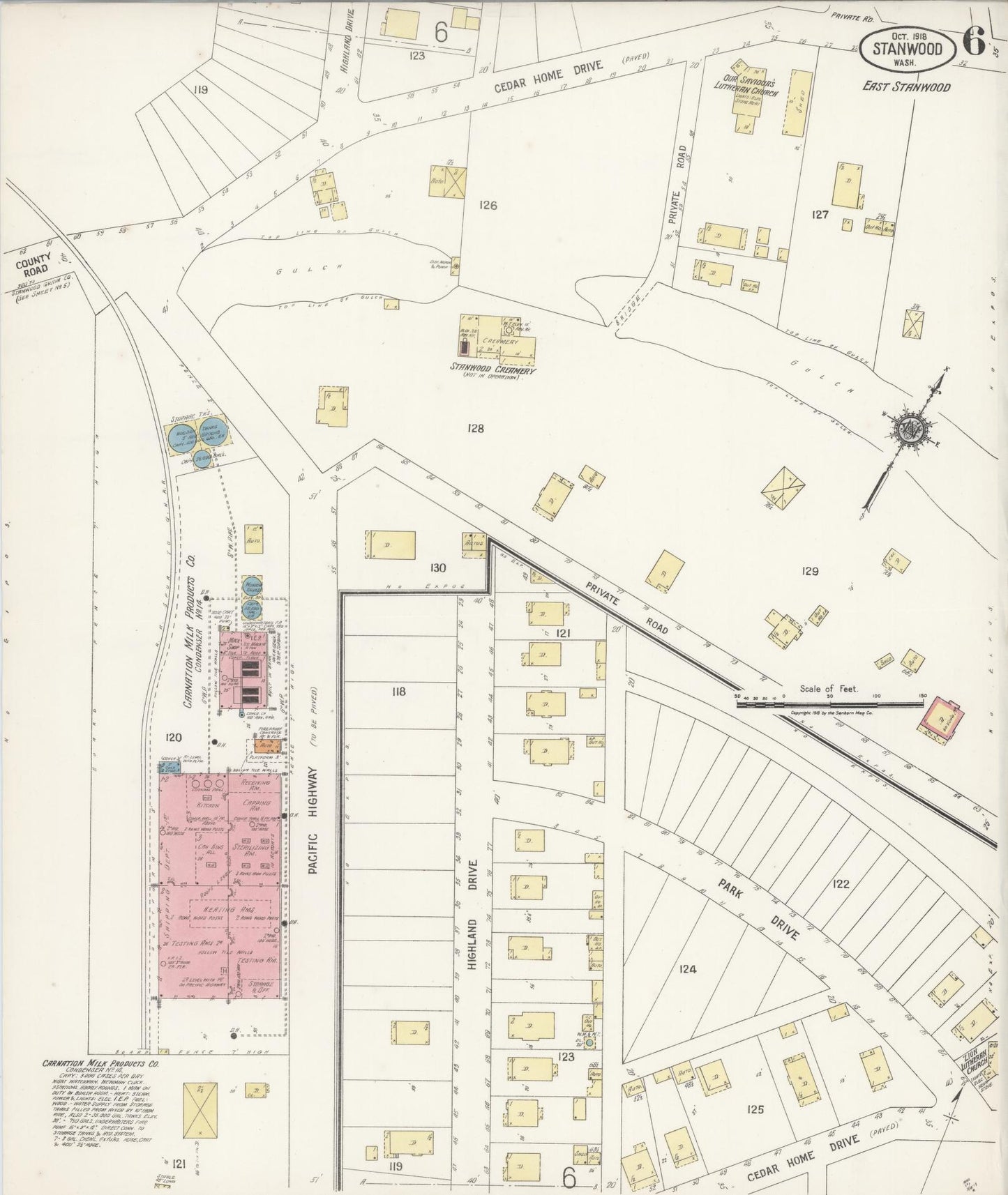 Sanborn Fire Insurance Map from Stanwood, Snohomish County, Washington (1918), Sheet #0006 - Complete Map Set gallery image, historic Sanborn map, vintage wall art, Washington Washington