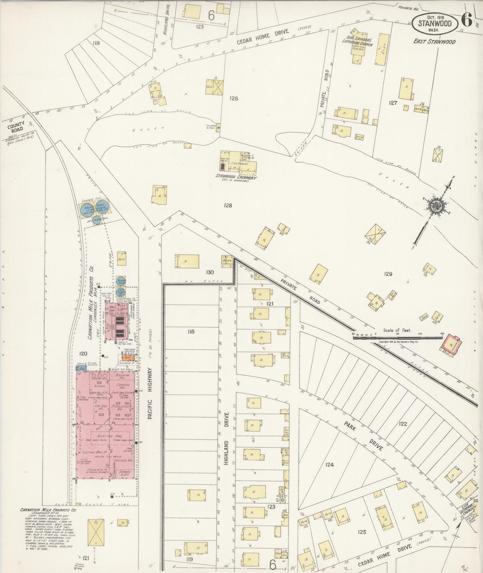 Sanborn Fire Insurance Map from Stanwood, Snohomish County, Washington (1918), Sheet #0006 - Complete Map Set gallery image, historic Sanborn map, vintage wall art, Washington Washington