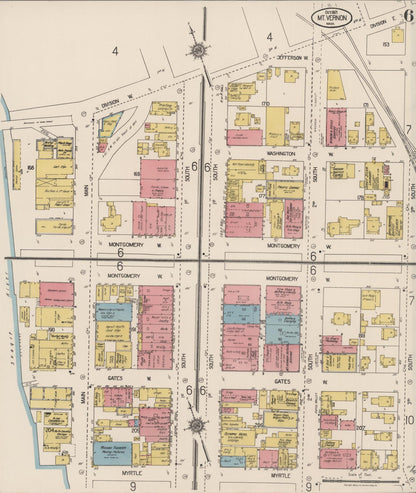 Sanborn Fire Insurance Map from Mount Vernon, Skagit County, Washington (1921), Sheet #0006 - Complete Map Set gallery image, historic Sanborn map, vintage wall art, Washington Washington