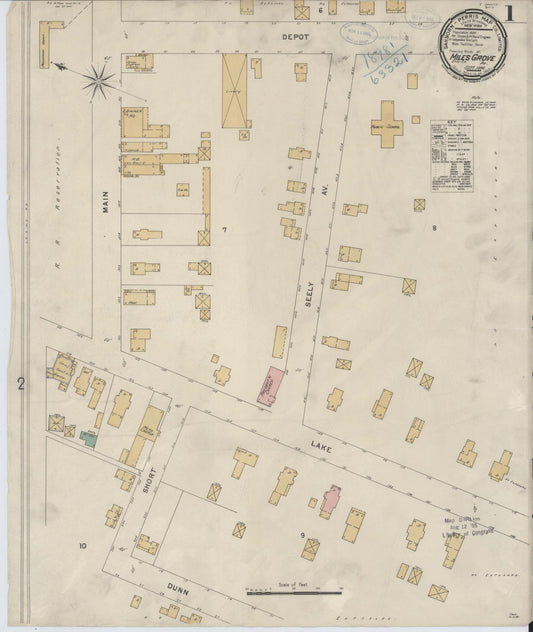 Sanborn Fire Insurance Map from Miles Grove, Erie County, Pennsylvania (1898), Sheet #0001 - Historic Sanborn Fire Insurance Map Print, vintage old map wall art, antique decor, genealogy gift, Pennsylvania Pennsylvania map