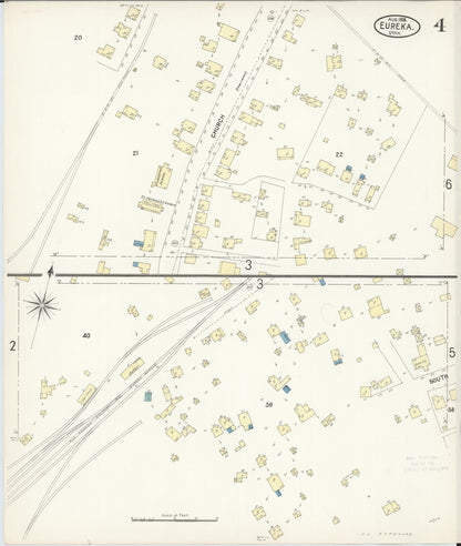 Sanborn Fire Insurance Map from Eureka, Juab County, Utah (1898), Sheet #0004 - Complete Map Set gallery image, historic Sanborn map, vintage wall art, Utah Utah