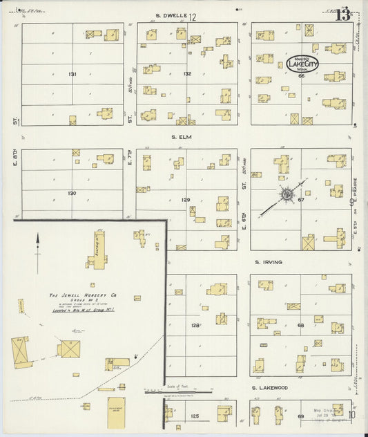 Sanborn Fire Insurance Map from Lake City, Wabasha County, Minnesota (1921), Sheet #0013 - Historic Sanborn Fire Insurance Map Print, vintage old map wall art, antique decor, genealogy gift, Minnesota Minnesota map