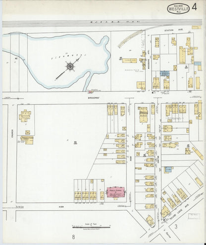 Sanborn Fire Insurance Map from Westville, Gloucester County, New Jersey (1919), Sheet #0004 - Complete Map Set gallery image, historic Sanborn map, vintage wall art, New Jersey New Jersey