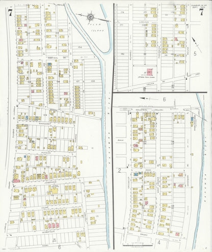 Sanborn Fire Insurance Map from Dunbar, Kanawha County, West Virginia (1933), Sheet #0007 - Complete Map Set gallery image, historic Sanborn map, vintage wall art, West Virginia West Virginia