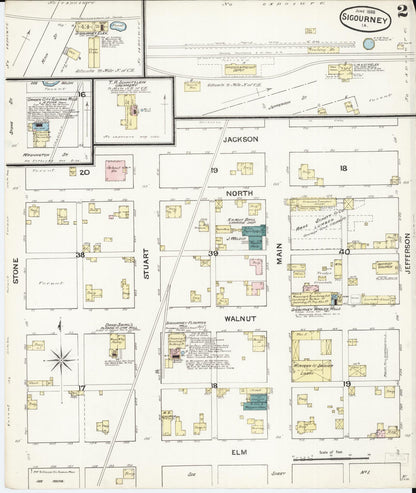 Sanborn Fire Insurance Map from Sigourney, Kiokuk County, Iowa (1888), Sheet #0002