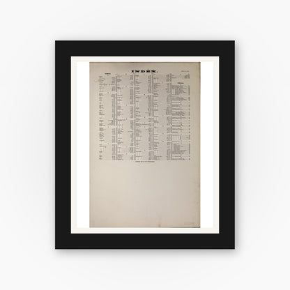 Old map wall art mockup — black gallery frame with white mat — Sanborn Fire Insurance Map from Buffalo, Erie County, New York (1893), Sheet #0001