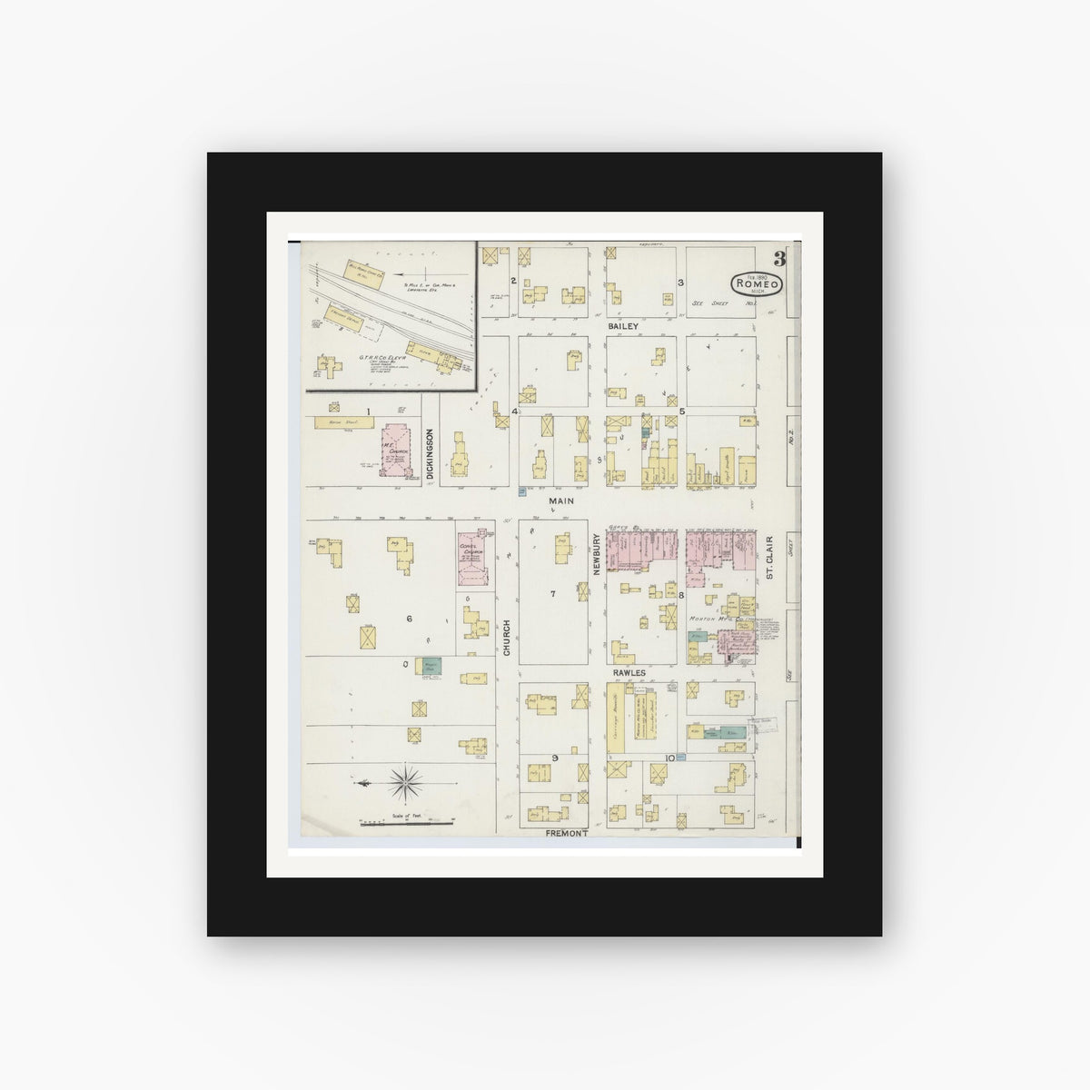 Sanborn Fire Insurance Map from Romeo, Macomb County, Michigan (1890 ...