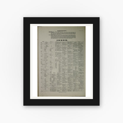 Old map wall art mockup — black gallery frame with white mat — Sanborn Fire Insurance Map from Cincinnati, Hamilton County, Ohio (1887), Sheet #0001
