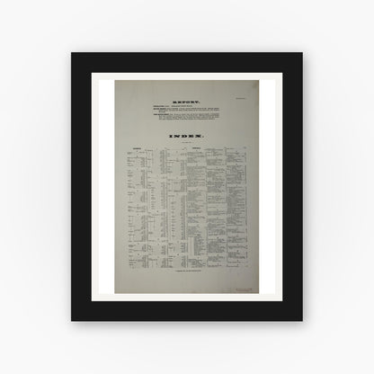 Old map wall art mockup — black gallery frame with white mat — Sanborn Fire Insurance Map from Evansville, Vanderburgh County, Indiana (1884), Sheet #0001