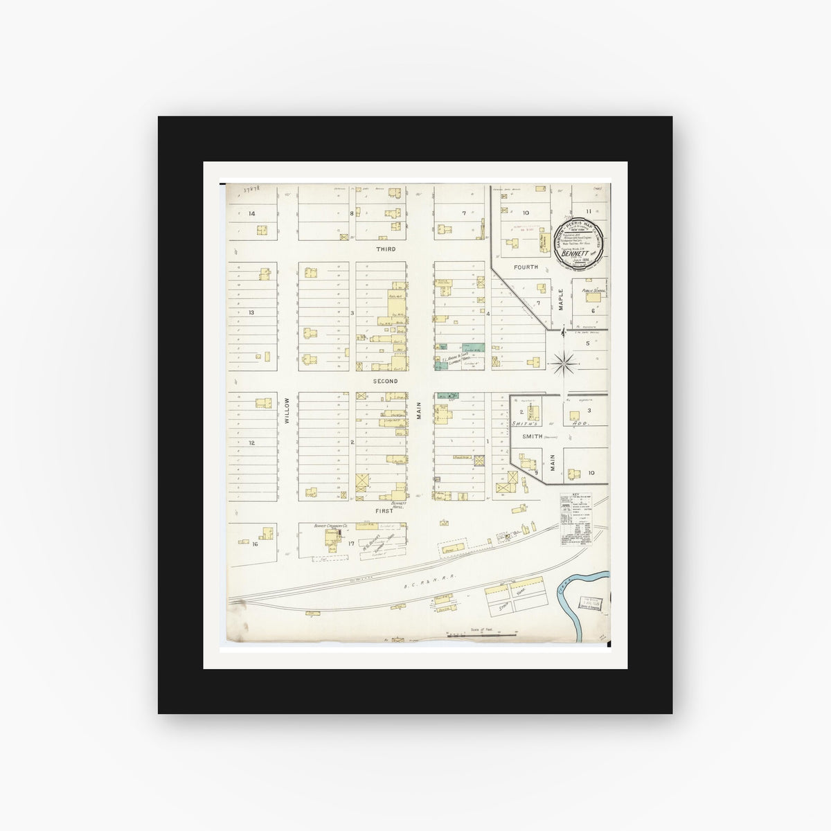 Sanborn Fire Insurance Map from Bennett, Cedar County, Iowa (1894 ...
