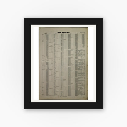 Old map wall art mockup — black gallery frame with white mat — Sanborn Fire Insurance Map from Chicago, Cook County, Illinois (1908), Sheet #0001