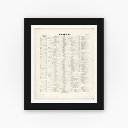 Old map wall art mockup — black gallery frame with white mat — Sanborn Fire Insurance Map from Pittsburgh, Allegheny County, Pennsylvania (1893), Sheet #0001