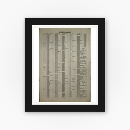 Old map wall art mockup — black gallery frame with white mat — Sanborn Fire Insurance Map from Chicago, Cook County, Illinois (1913), Sheet #0001