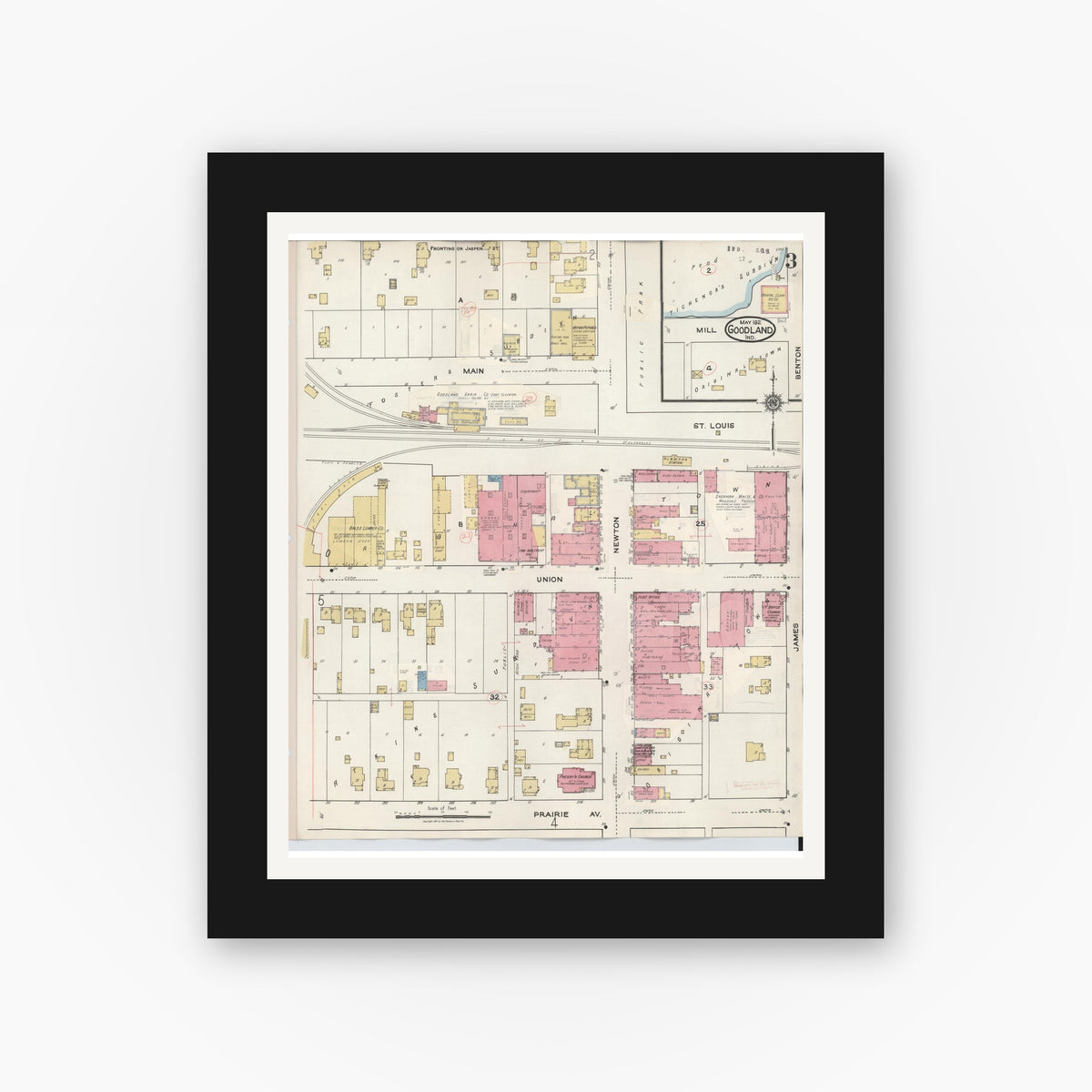 Sanborn Fire Insurance Map from Goodland, Newton County, Indiana (1933 ...