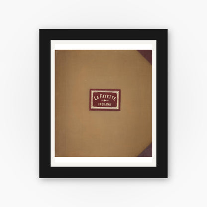 Old map wall art mockup — black gallery frame with white mat — Sanborn Fire Insurance Map from Lafayette, Tippecanoe County, Indiana (1951), Sheet #0001