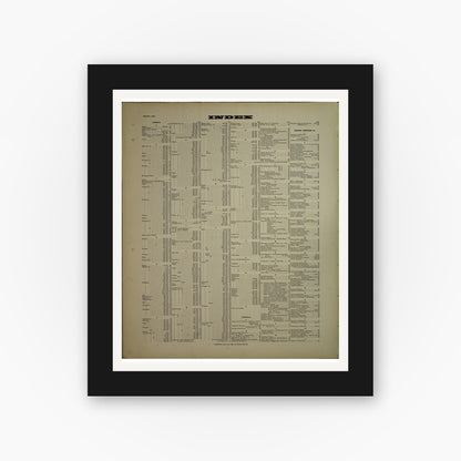 Old map wall art mockup — black gallery frame with white mat — Sanborn Fire Insurance Map from Kenosha, Kenosha County, Wisconsin. (1918), Sheet 2