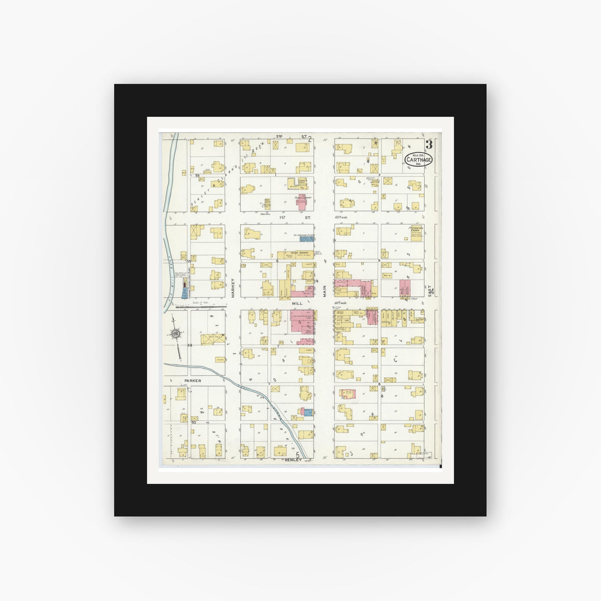 Sanborn Fire Insurance Map from Carthage, Rush County, Indiana (1916 ...