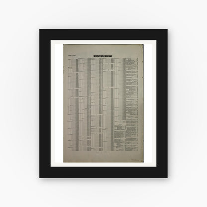 Old map wall art mockup — black gallery frame with white mat — Sanborn Fire Insurance Map from Chicago, Cook County, Illinois (1918), Sheet #0001