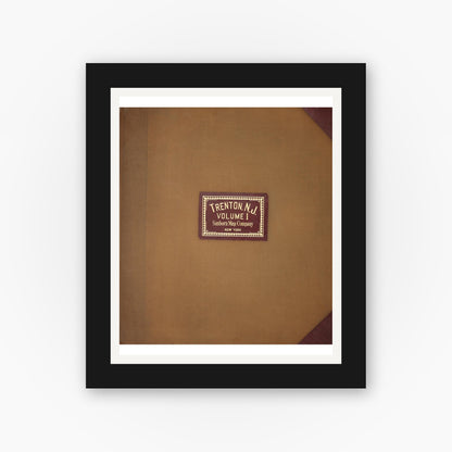 Old map wall art mockup — black gallery frame with white mat — Sanborn Fire Insurance Map from Trenton, Mercer County, New Jersey (1950), Sheet #0001