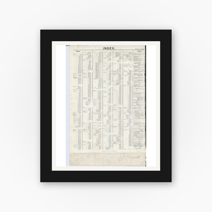 Old map wall art mockup — black gallery frame with white mat — Sanborn Fire Insurance Map from Chicago, Cook County, Illinois (1894), Sheet #0001
