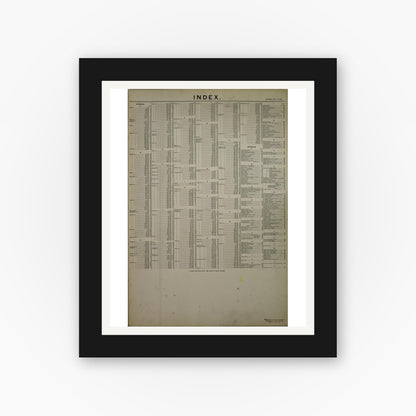 Old map wall art mockup — black gallery frame with white mat — Sanborn Fire Insurance Map from Chicago, Cook County, Illinois (1905), Sheet #0001