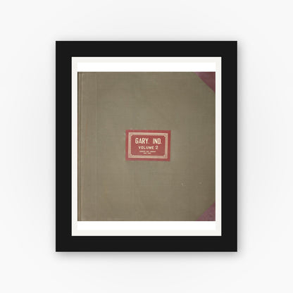 Old map wall art mockup — black gallery frame with white mat — Sanborn Fire Insurance Map from Gary, Lake County, Indiana (1949), Sheet #0001