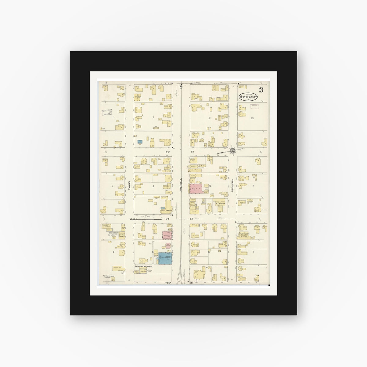 Sanborn Fire Insurance Map from Morehead City, Carteret County, North ...
